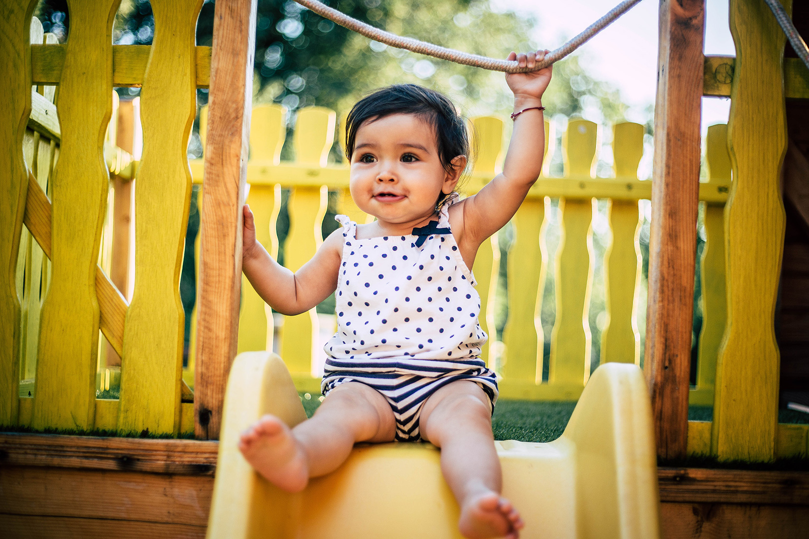 baby playing outside